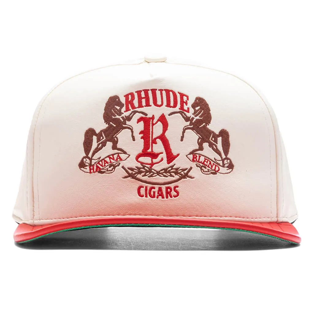 Roccia Cigar Hat - Cream/Red