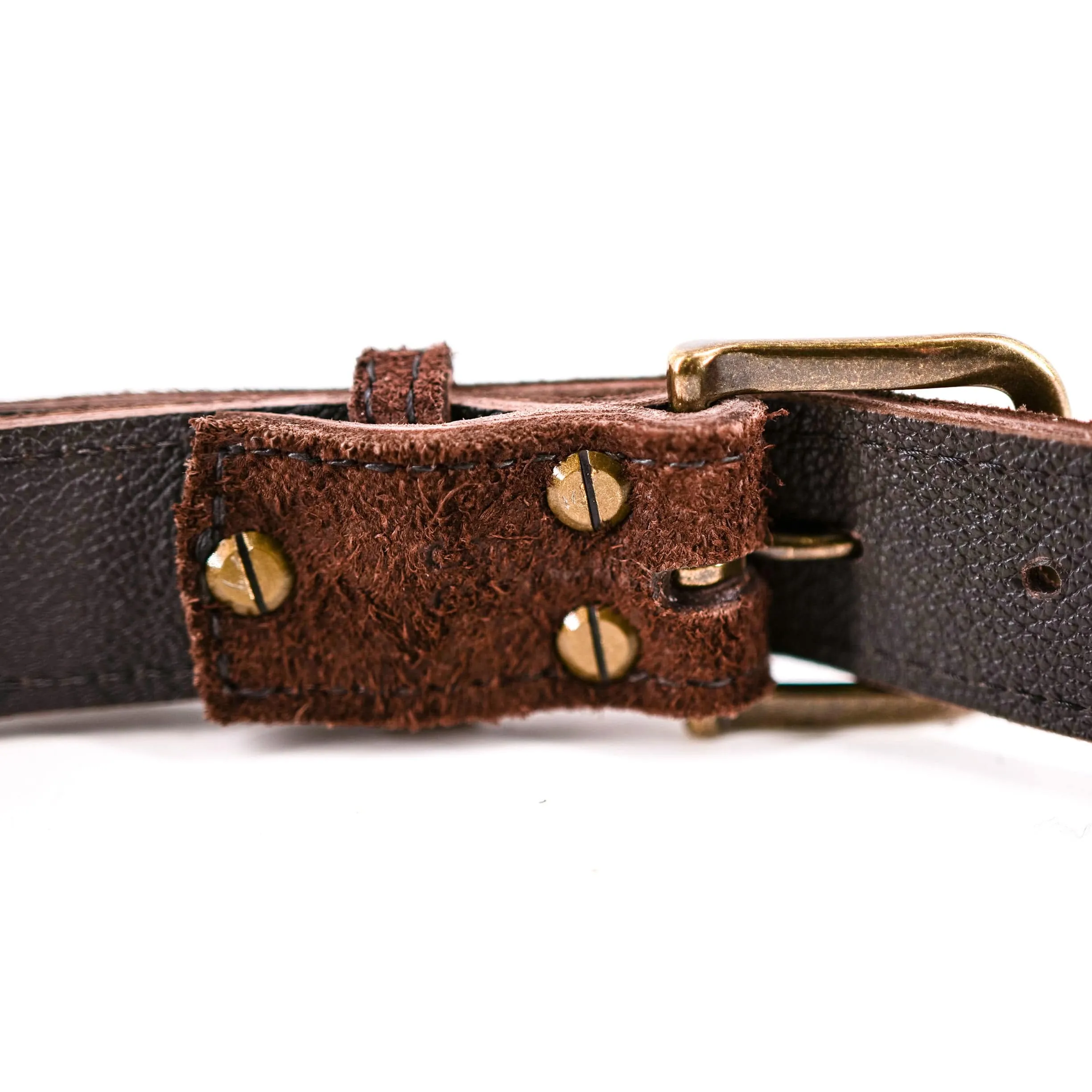 Rough Brown Leather Belt