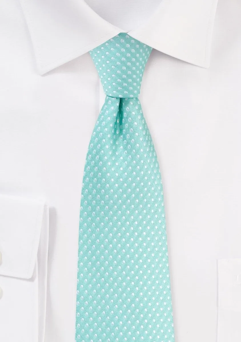 Sea Mist Pin Dot Necktie