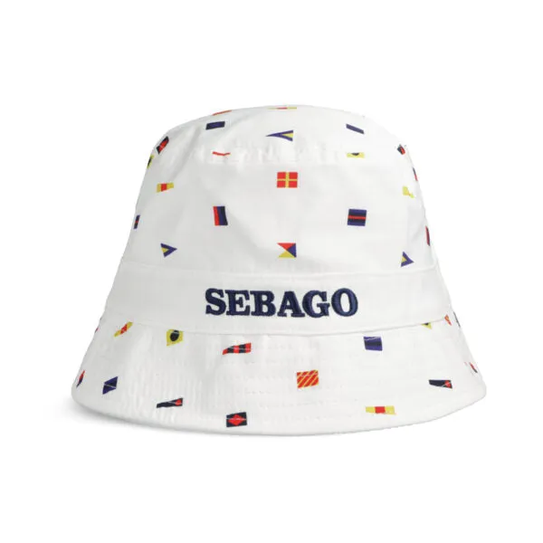 SEBAGO Oar Reversible White Bucket Hat