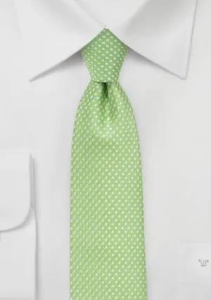 Spring Green Pin Dot Necktie