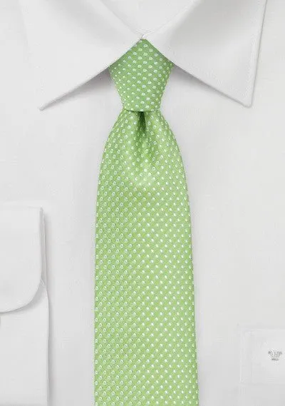 Spring Green Pin Dot Necktie