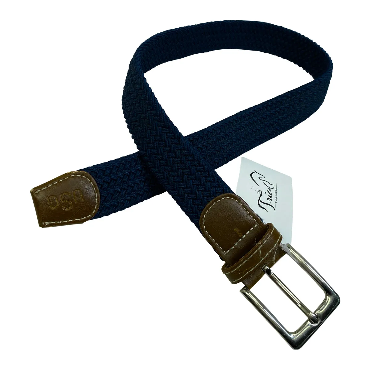 USG Braided Belt in Navy - Women's XS (70 cm)