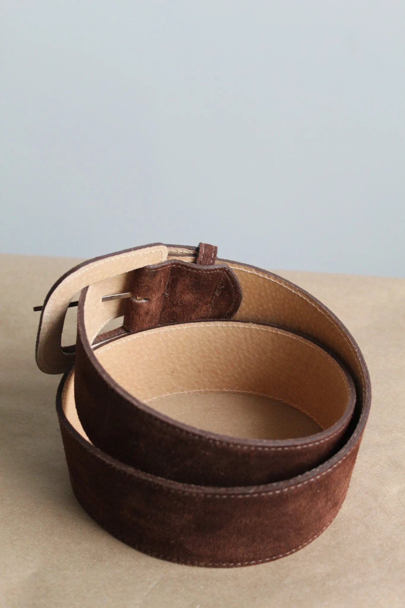 wide suede belt