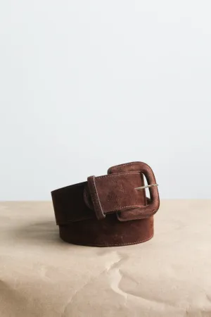 wide suede belt